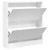 vidaXL Pantofar, alb, 80x21x87,5 cm, lemn compozit