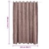 vidaXL Draperie opacă roz antichizat 290x245 cm catifea inele metalice