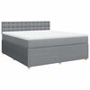 vidaXL Pat continental, gri deschis, 180x200 cm, material textil