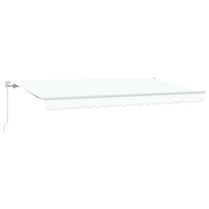 vidaXL Cortina Retractabilă Manual Alb 400 x 200 cm țesătură