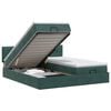 vidaXL Pat ottoman cu saltea cu headboard 2 buc. Verde &icirc;nchis Catifea