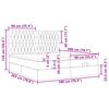 vidaXL Cadru de pat otoman cu saltele Gri &icirc;nchis 180x200cm țesătură