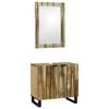 vidaXL Set dulap baie 2 buc. natural Lemn de mango solid
