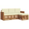 vidaXL Set de canapele de exterior 4 buc. Natural și Crem