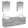 vidaXL Set de mobilier pentru baie 5 buc. Sonoma gri
