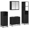 vidaXL Set de mobilier pentru baie 4 buc. Stejar Negru 65 x 33 x 60 cm