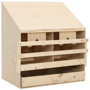 vidaXL Cuibar găini cu 2 compartimente, 63x40x65 cm, lemn masiv pin
