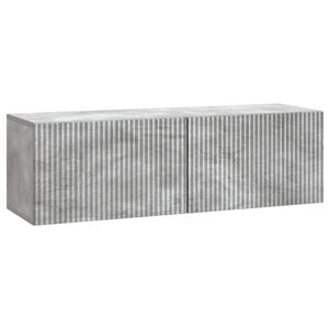 vidaXL Oglindă TV montată pe perete Gri Beton 98 x 31 x 30 cm