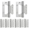 vidaXL Hinge 8 buc. 105 x 75 x 13 mm Argintiu Oțel