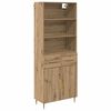 vidaXL Bufet Stejar Artizanal 69,5 x 34 x 180 cm Lemn compozit