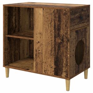 vidaXL Casa pentru pisici Lemn vechi 72 x 42.5 x 70 cm Lemn compozit