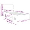 vidaXL Cadru de pat cu headboard Lemn vechi 90 x 200 cm Lemn compozit