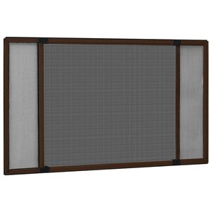 vidaXL Plasă insecte extensibilă pentru ferestre, maro, (75-143)x50 cm