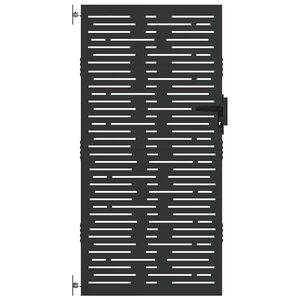 vidaXL Poartă de grădină 85x200 cm, oțel Corten, design pătrat