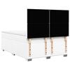 vidaXL Pat box spring cu saltea, alb, 140x190 cm, piele ecologică