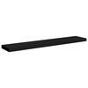 vidaXL Rafturi de perete suspendate 4 buc. negru 120x23,5x3,8 cm MDF