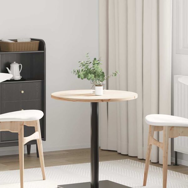 vidaXL Blat de masă, &Oslash;60x2,5 cm, lemn masiv de pin