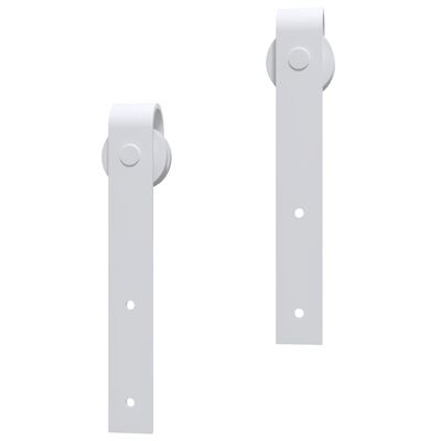vidaXL Set feronerie pentru uși glisante, alb, 183 cm, oțel