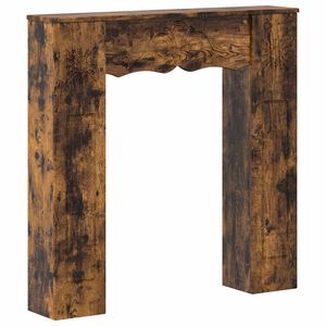 vidaXL Cadru pentru șemineu Stejar fumuriu 102 x 20 x 102 cm