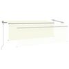 vidaXL Copertină retractabilă automat, cu stor, crem, 4x3 m