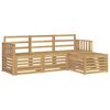 vidaXL Set de canapele de exterior 4 buc. Alb Lemn Solid de Acacia