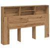 vidaXL Dulap cu tăblie de pat, stejar artizanal, 180x19x103,5 cm, lemn stratificat