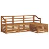 vidaXL Set de canapele de exterior 4 buc. natural