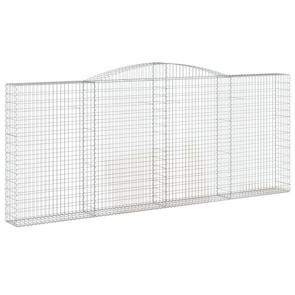 vidaXL Coș gabion arcuit, 400x30x160/180 cm, fier galvanizat