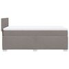 vidaXL Pat box spring cu saltea, gri taupe, 90x190 cm, textil