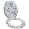 vidaXL Capac de toaletă cu &icirc;nchidere lentă Gri 44 x 38 cm Placă MDF