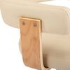 vidaXL Scaune de bar, 2 buc., crem, lemn curbat și piele ecologică