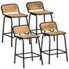 vidaXL Scaune de bar 4 buc 46x35,5x70 cm lemn masiv Mango brut