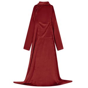 vidaXL Hanorac pătură Roșu Bordeaux F Flanelă