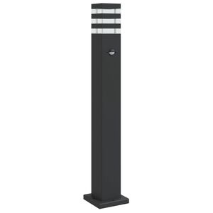 vidaXL Lampă exterioară de podea cu senzor, negru, 80 cm, aluminiu