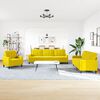 vidaXL Set de canapele cu perne, 4 piese, galben, catifea