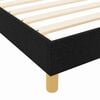 vidaXL Cadru de pat cu headboard Negru 200 x 200 cm țesătură