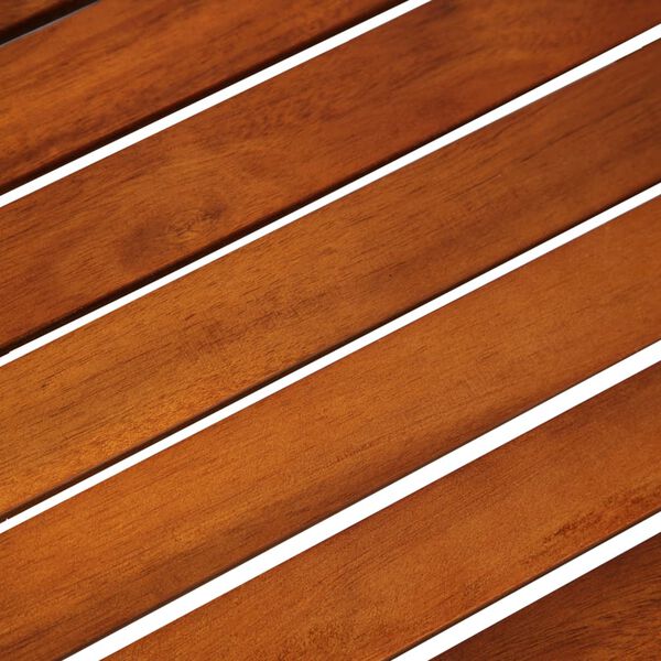 vidaXL Set bistro, 3 piese, negru, poliratan și lemn de acacia