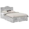vidaXL Cadru de pat Gri din beton 120 x 190 cm Lemn prelucrat