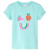 vidaXL Tricou pentru copii, verde mentă deschis, 140