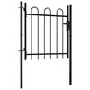 vidaXL Poartă de gard cu o singură ușă BOXTEL cu capac tip cerc 100 x 75 cm