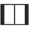vidaXL Dulap cu oglindă pentru baie Stejar Negru 60 x 12 x 45 cm