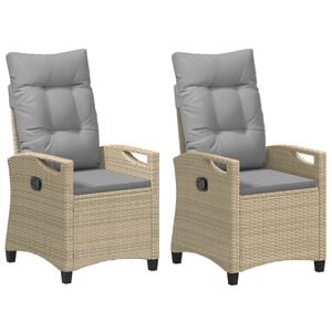vidaXL Scaun pentru Grădină 2 pcs Beige și gri deschis