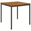 vidaXL Masă de cină pentru grădină Natural și Cafea 80 x 80,5 x 75 cm