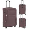vidaXL Set trolere din material textil, 3 piese, cafeniu