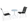 vidaXL Set mobilier bistro, 3 piese, negru, oțel