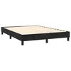 vidaXL Pat box spring cu saltea, negru, 140x190 cm, catifea