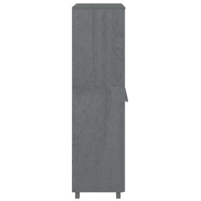 vidaXL Dulap haine „HAMAR” gri închis 89x50x180 cm, lemn masiv de pin