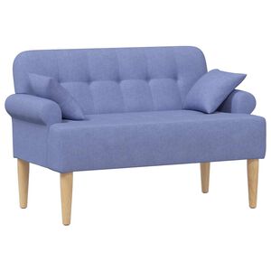 vidaXL Canapea cu capitonaj butonat Albastru Jeans 120 x 65 x 79 cm