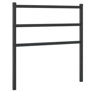vidaXL Tăblie de pat metalică, negru, 90 cm