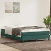 vidaXL Pat box spring cu saltea, verde &icirc;nchis, 160x210 cm, catifea